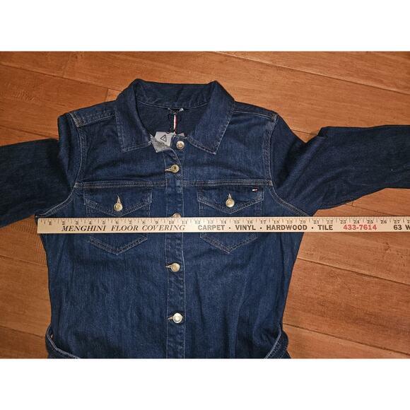NWT! Tommy Hilfiger Belted Midi Denim Dress Size 8 - Picture 13 of 14
